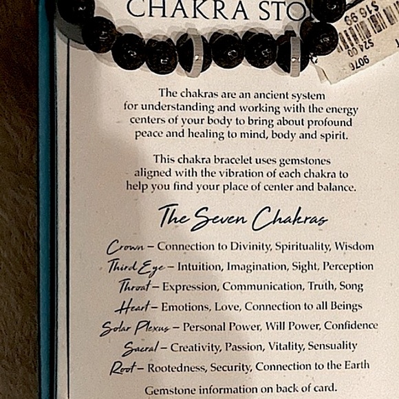 Stone Circle - Seven Chakra Lava Beaded Bracelet - Picture 3 of 6